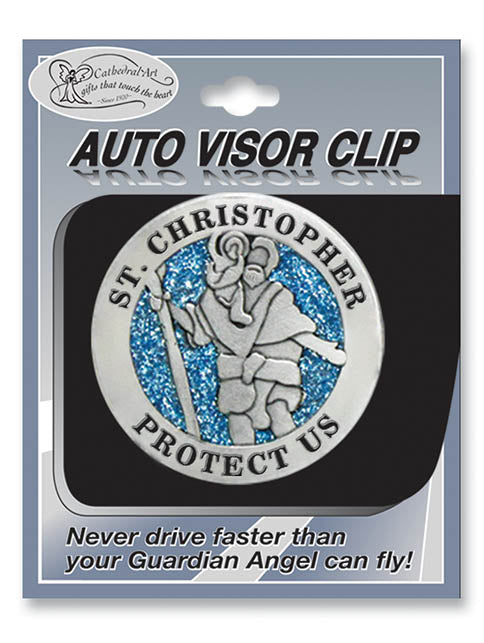 Automotive - Visor Clip - St Christopher (metal / enamel)