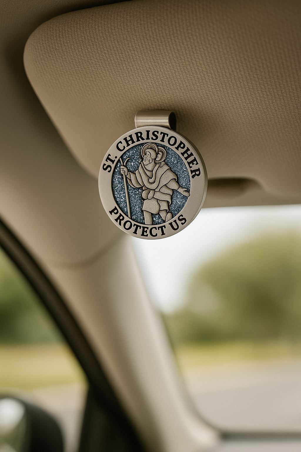 Automotive - Visor Clip - St Christopher (metal / enamel)
