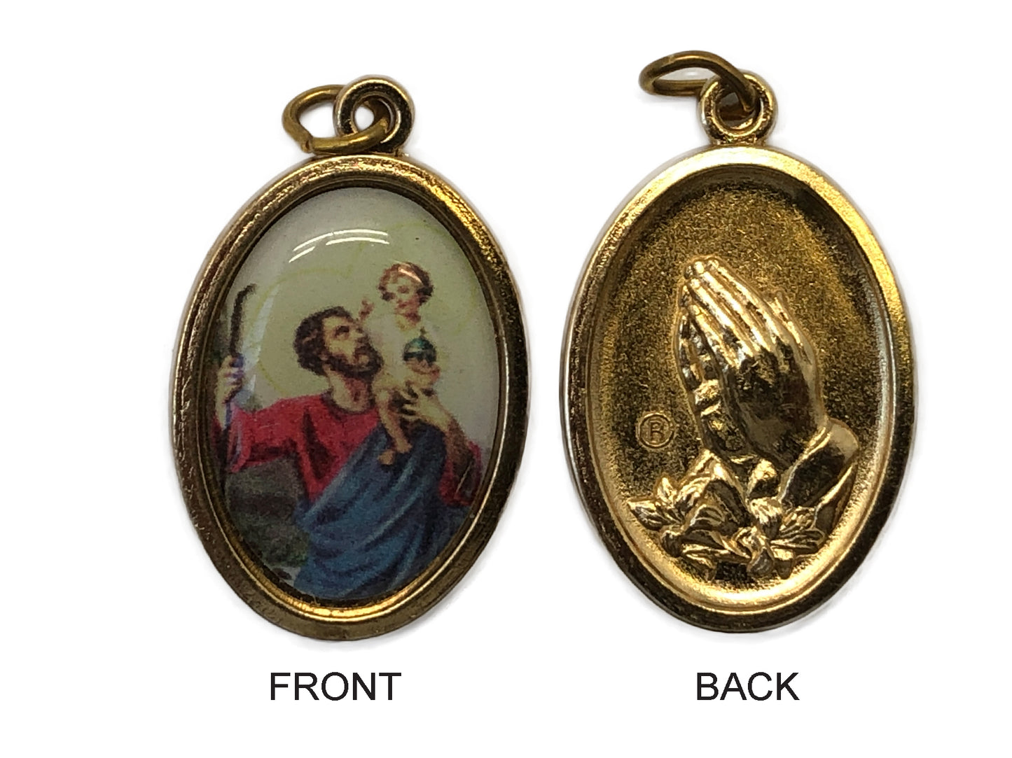Devotional Religious Medal - St Christopher (gilt)