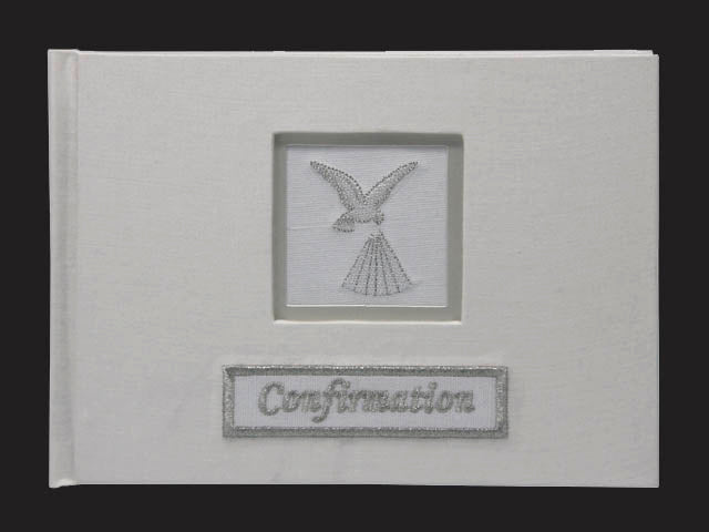 Confirmation - Guest Book - Fabric Cover and Embroidered (200 x 145mm)