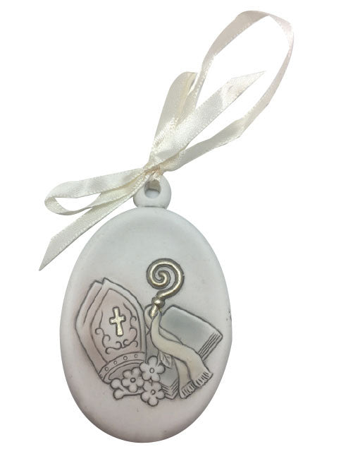 Confirmation Plaque (or hanging tree decoration) - Oval - (Resin 50 x 80mm)