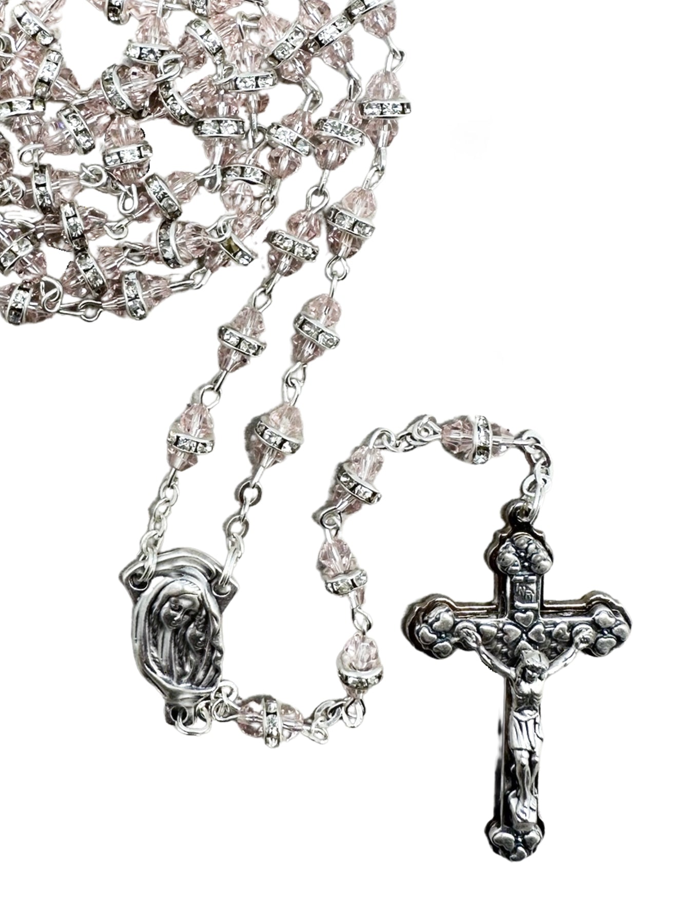 Rosary - Rosary with Diamente (pink)