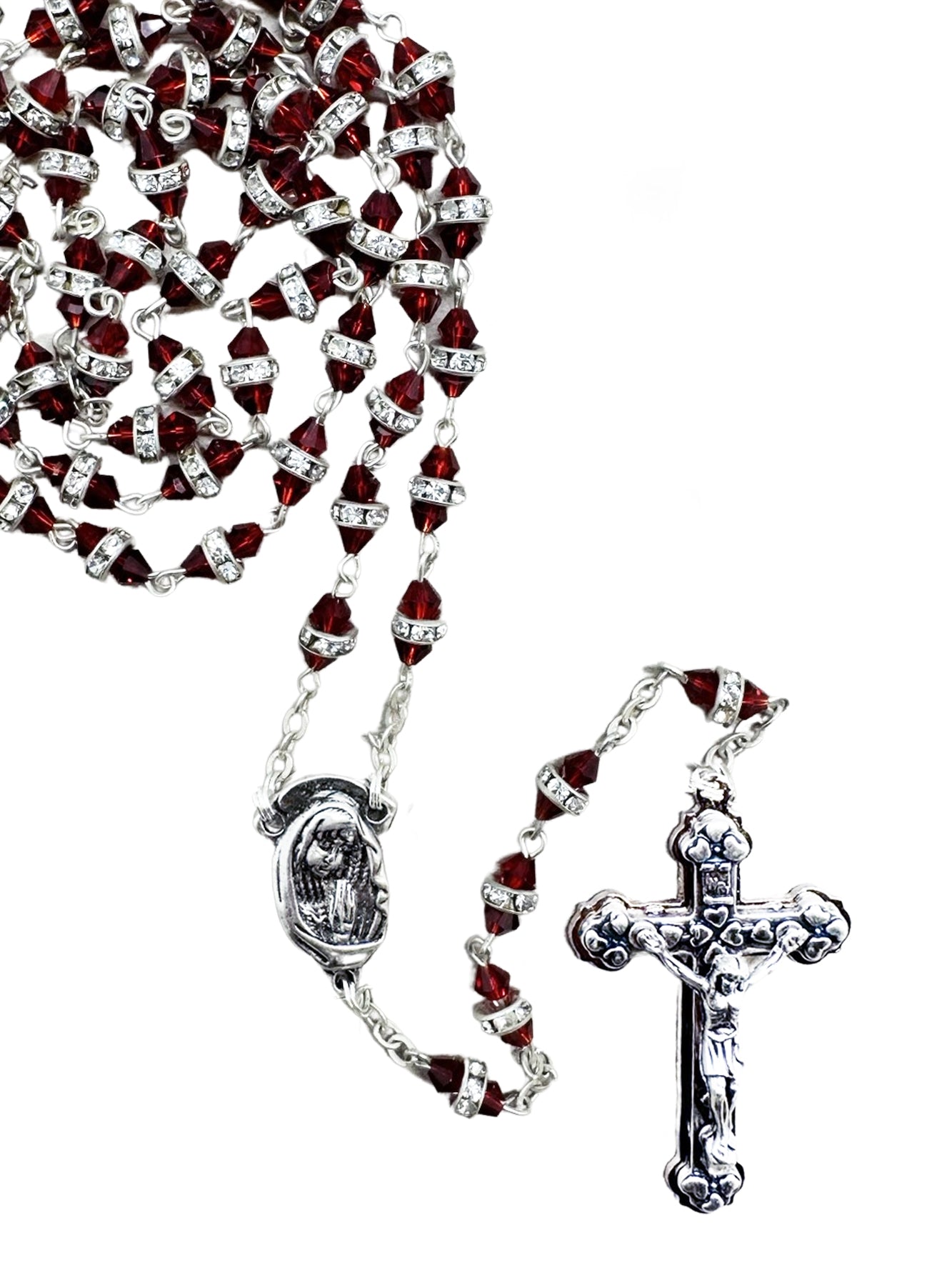 Rosary - Rosary with Diamente (red)