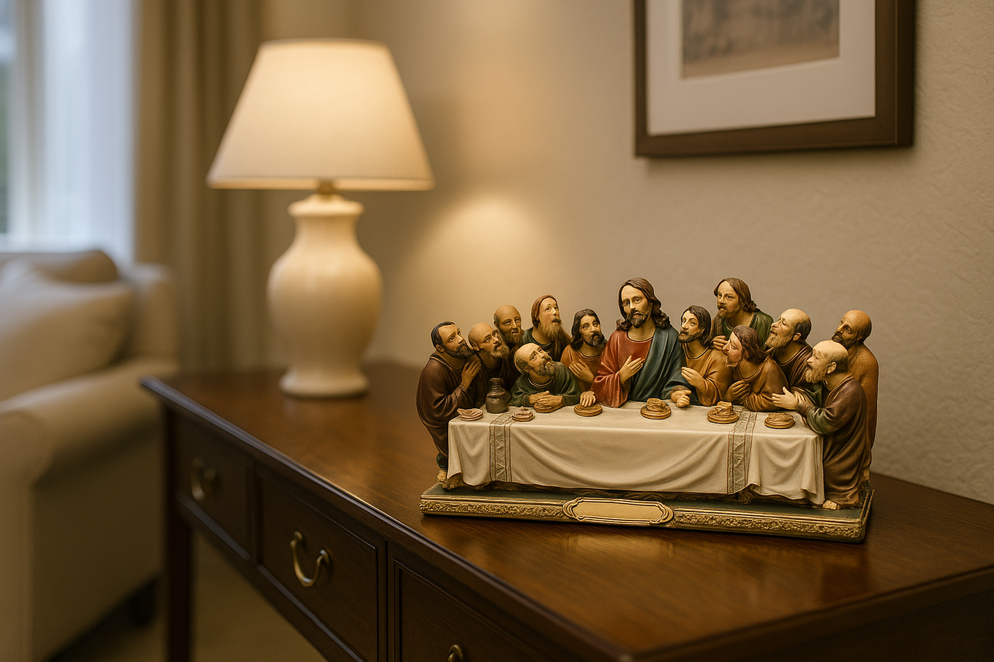 Statue - Last Supper (resin - 12cms high)