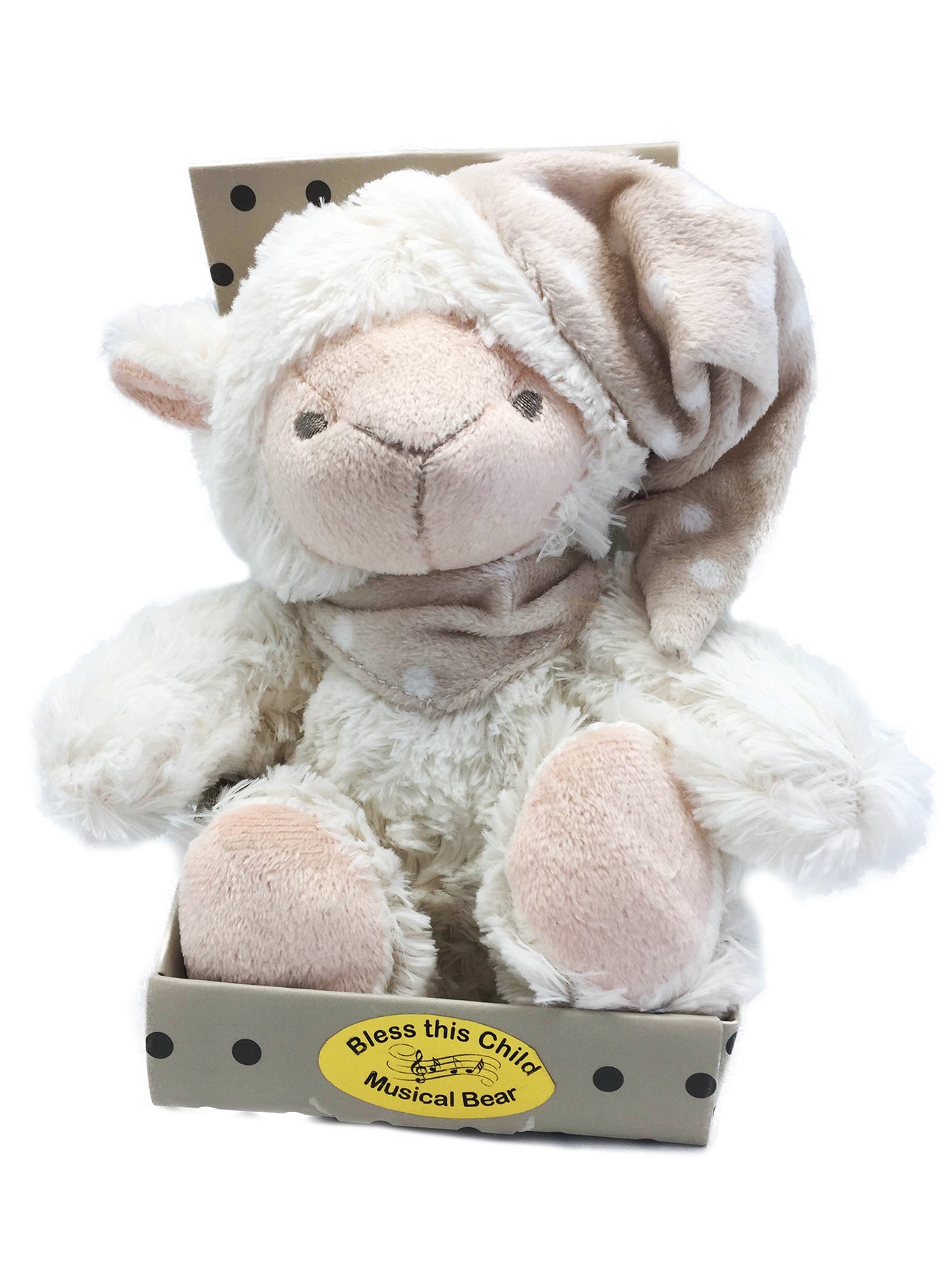 Plush Toy - Lamb "Bless this Child" - With Music (15cms high)