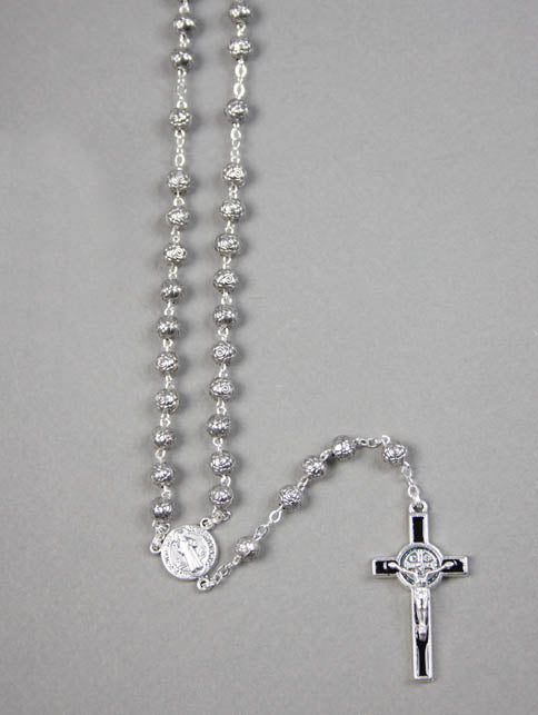 Rosary - St Benedict Rosary (silver metal)