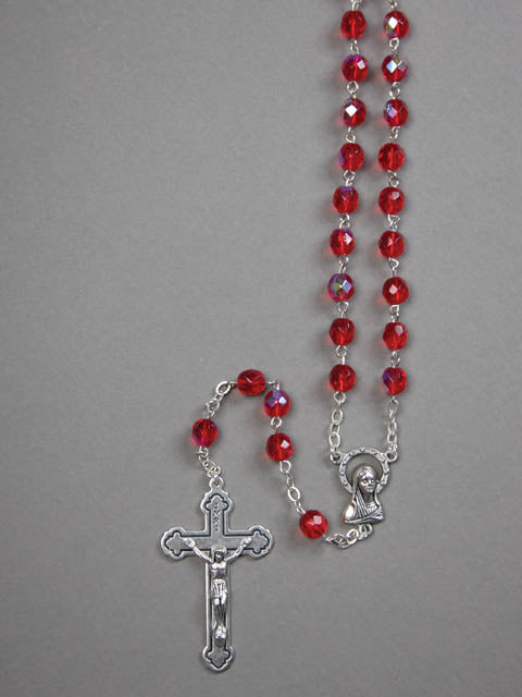 Rosary - Crystal Ab Rosary (ruby)