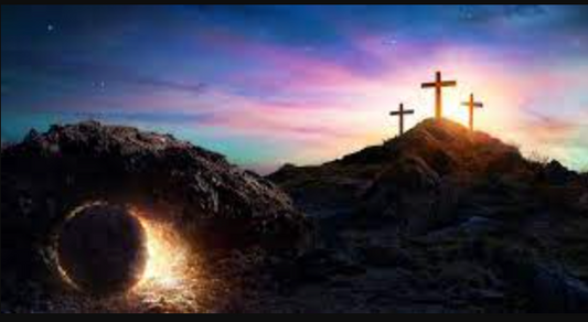 The resurrection of Jesus Christ... and Easter and eggs and bunnies and parades and buns