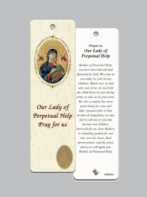 Laminated Bookmark (with Medal) - Our Lady Perpetual Help (155x45mm)