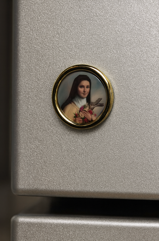 Fridge Magnet - "St Theresa" (38mm diameter)