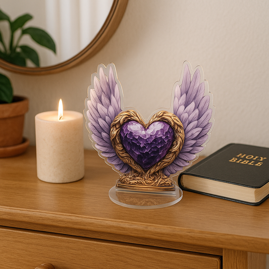 Angel Wings - Decorative Acrylic Panel - Purple