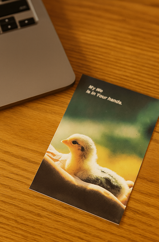 Holy Card "Chick - My Life is in your Hands" (68x120mm)