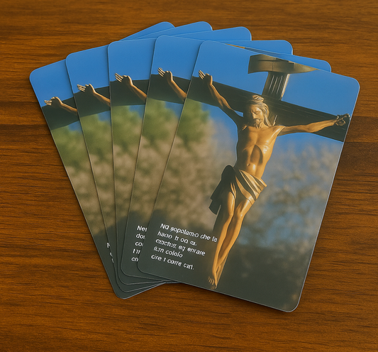 Memorial Card x 5 pack - Vitorchiano - Italien "noi sappiamo che la dove tu ora sei continui..." (85 x 130mm)