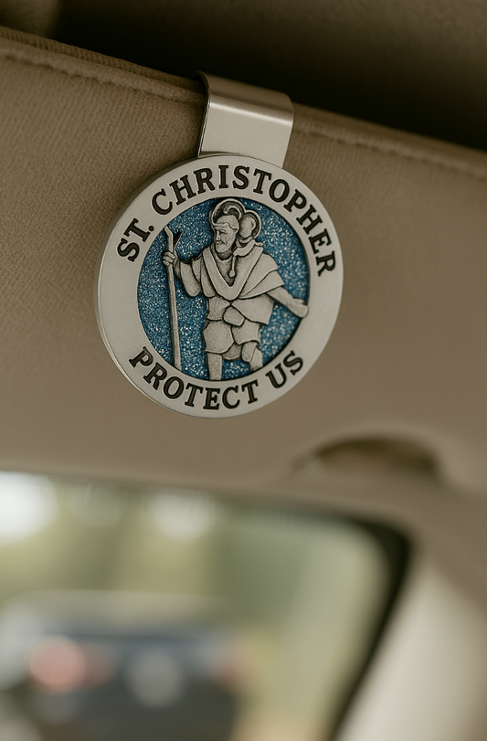 Automotive - Visor Clip - St Christopher (metal / enamel)
