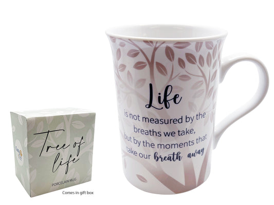 Drink Mug - "Life is not measured by the breaths we take but..." (75mm diameter)