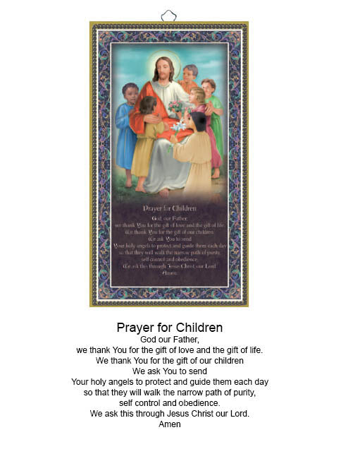 Prayer Plaque - Children (wooden - hanging)