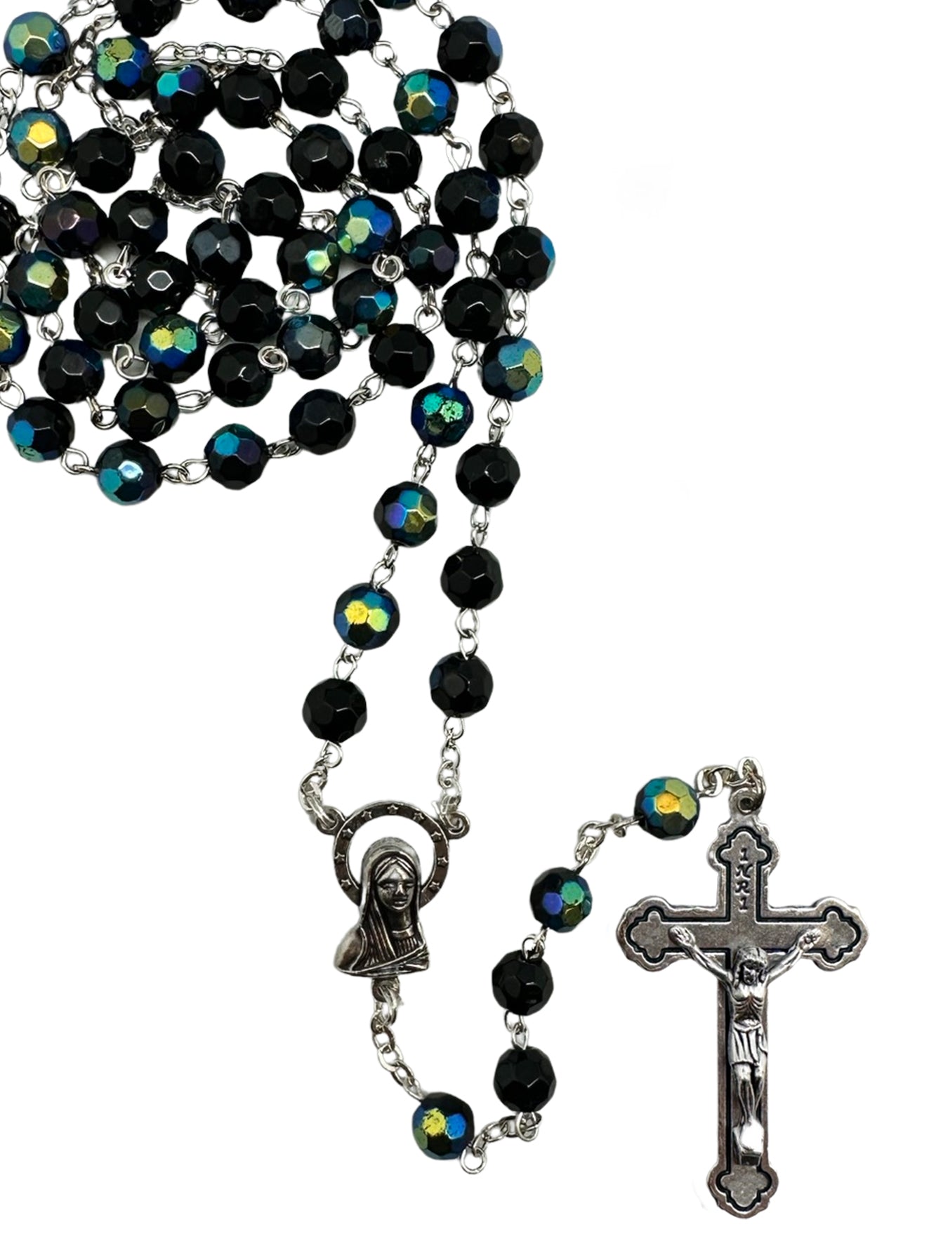 Rosary - Glass Aur Bor Rosary (black)