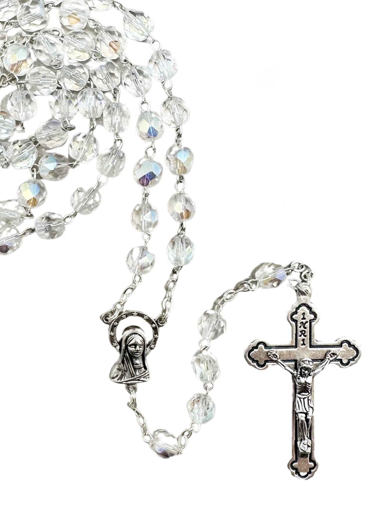 Rosary (Crystal) - Aurora Borealis - Crystal (7mm Beads)