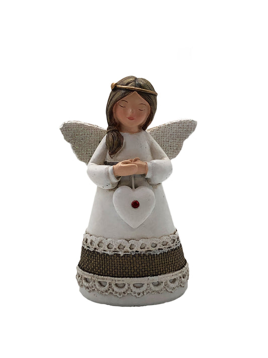 Statue - Little Blessing Angel - Garnet Stone (105mm tall)
