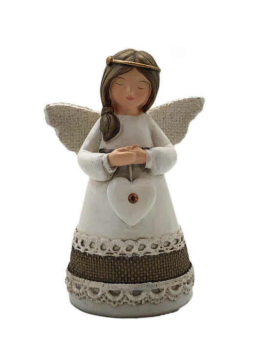 Statue - Little Blessing Angel - Topaz Stone (105mm tall)