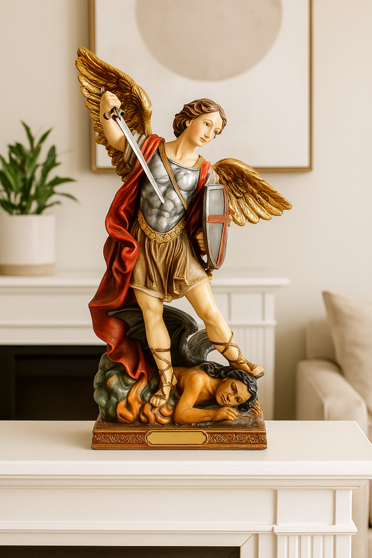 Statue - St Michael (resin - 30cms high)