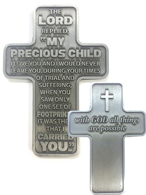 Cross - Pocket Cross - Precious Child (metal)