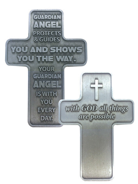 Cross - Pocket Cross - Guardian Angels (metal)