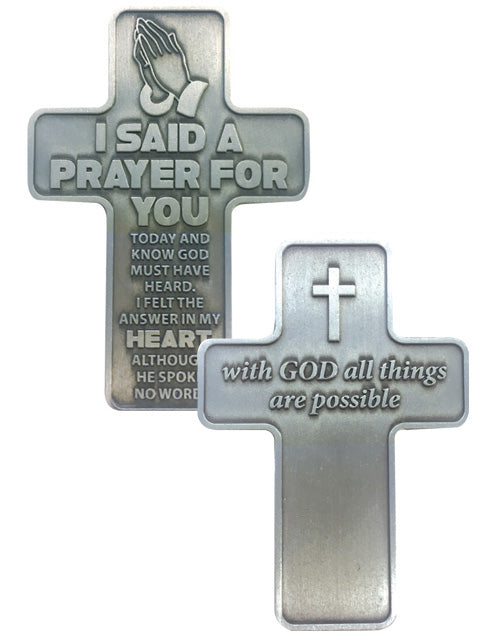 Cross - Pocket Cross - I Said A Prayer (metal)