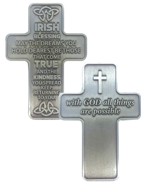 Cross - Pocket Cross - Irish Blessing (metal)