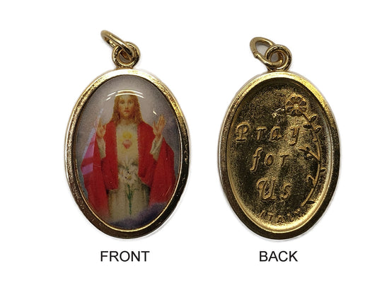 Devotional Religious Medal -Sacred Heart of Jesus (gilt)