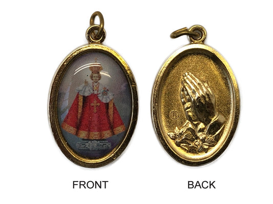 Devotional Religious Medal - Infant Of Prague (gilt)