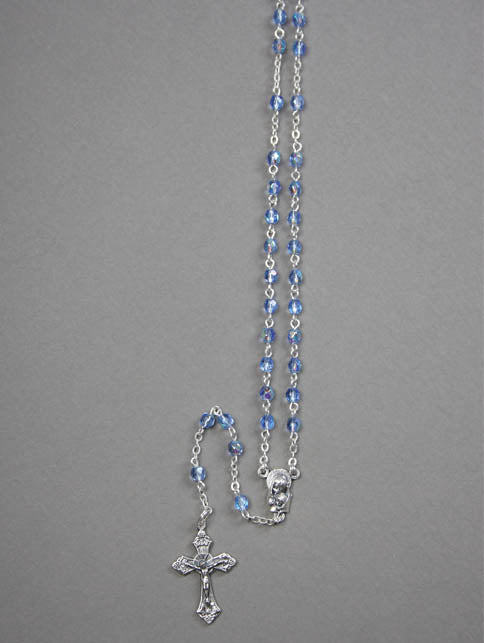 Rosary (Crystal) - Blue (4mm Beads)